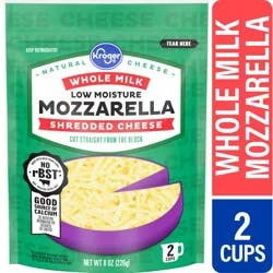 Kroger Whole Milk Shredded Mozzarella Cheese