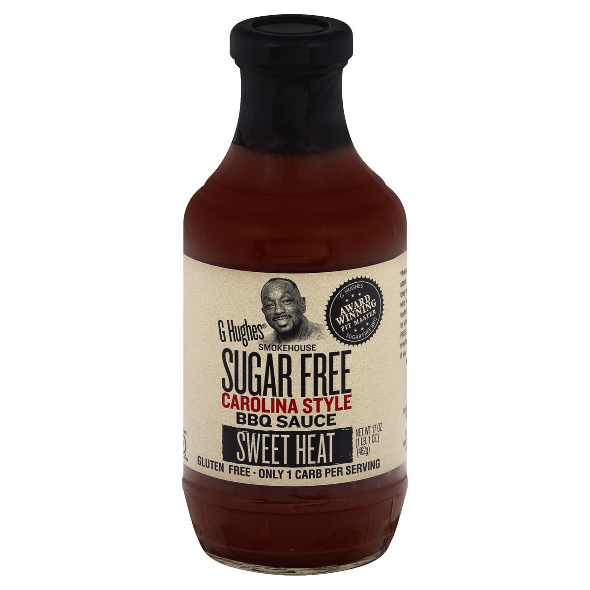 slide 10 of 12, G Hughes Sugar Free Carolina Style BBQ Sauce 17 oz, 17 oz