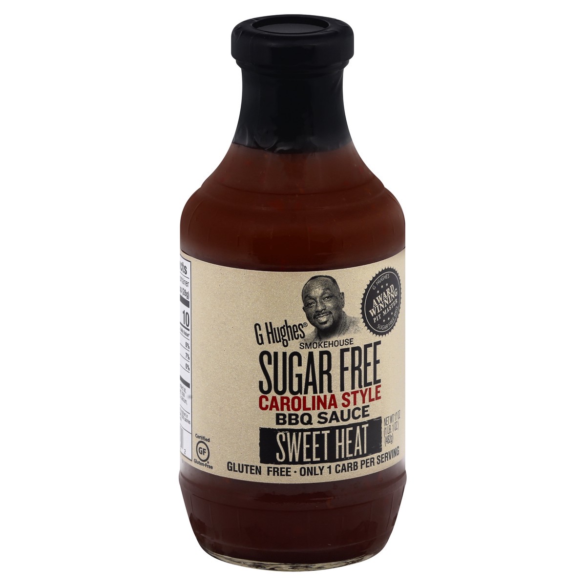 slide 12 of 12, G Hughes Sugar Free Carolina Style BBQ Sauce 17 oz, 17 oz