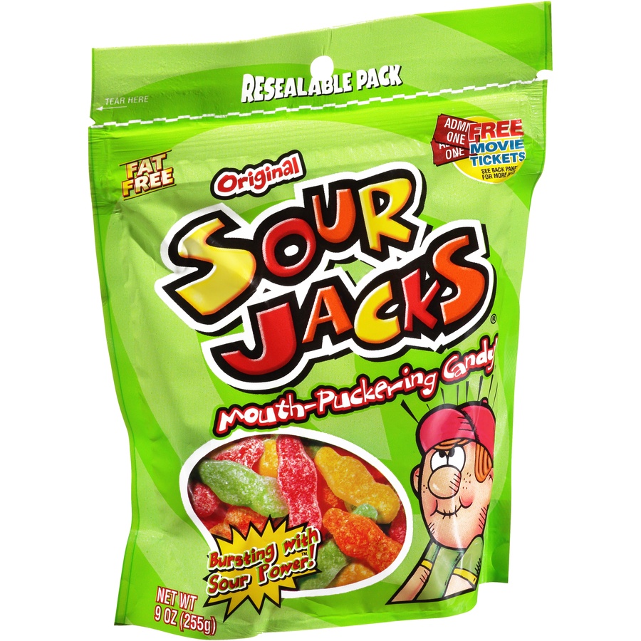 slide 5 of 9, Sour Jacks Original Mouth-Puckering Candy!, 9 oz