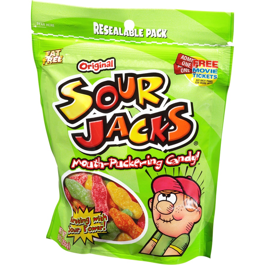 slide 9 of 9, Sour Jacks Original Mouth-Puckering Candy!, 9 oz