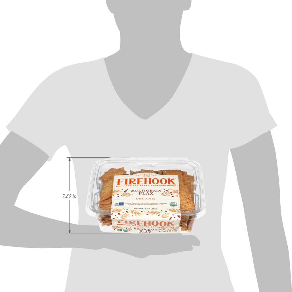 slide 9 of 15, Firehook Organic Multigrain Flax Artisan Baked Crackers 8 oz, 7 oz