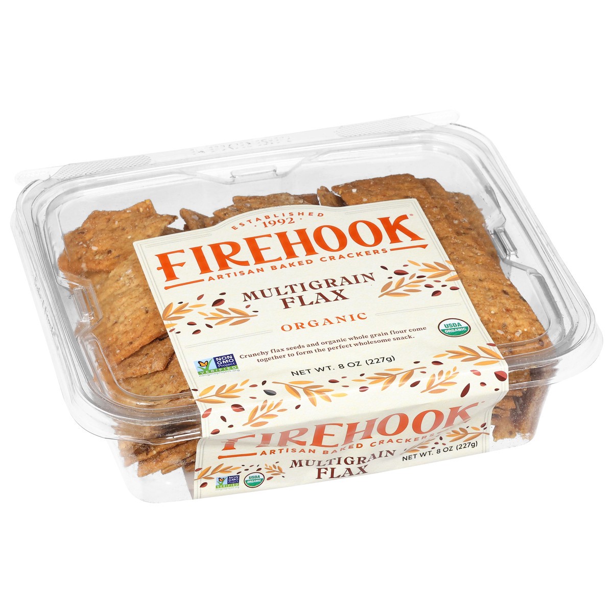 slide 11 of 15, Firehook Organic Multigrain Flax Artisan Baked Crackers 8 oz, 7 oz