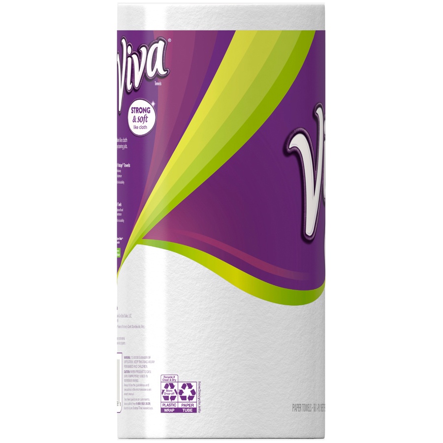 slide 2 of 3, Viva Paper Towels, White, 1-Ply, 1 ct