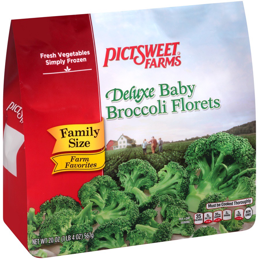 slide 3 of 8, PictSweet Deluxe Baby Broccoli Florets, 24 oz
