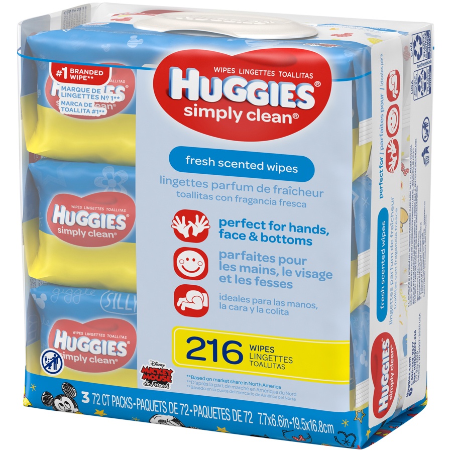 slide 3 of 3, Huggies Wipes Simply Clean Fresh 3x Soft Pack Rft, 3 ct; 72 ct