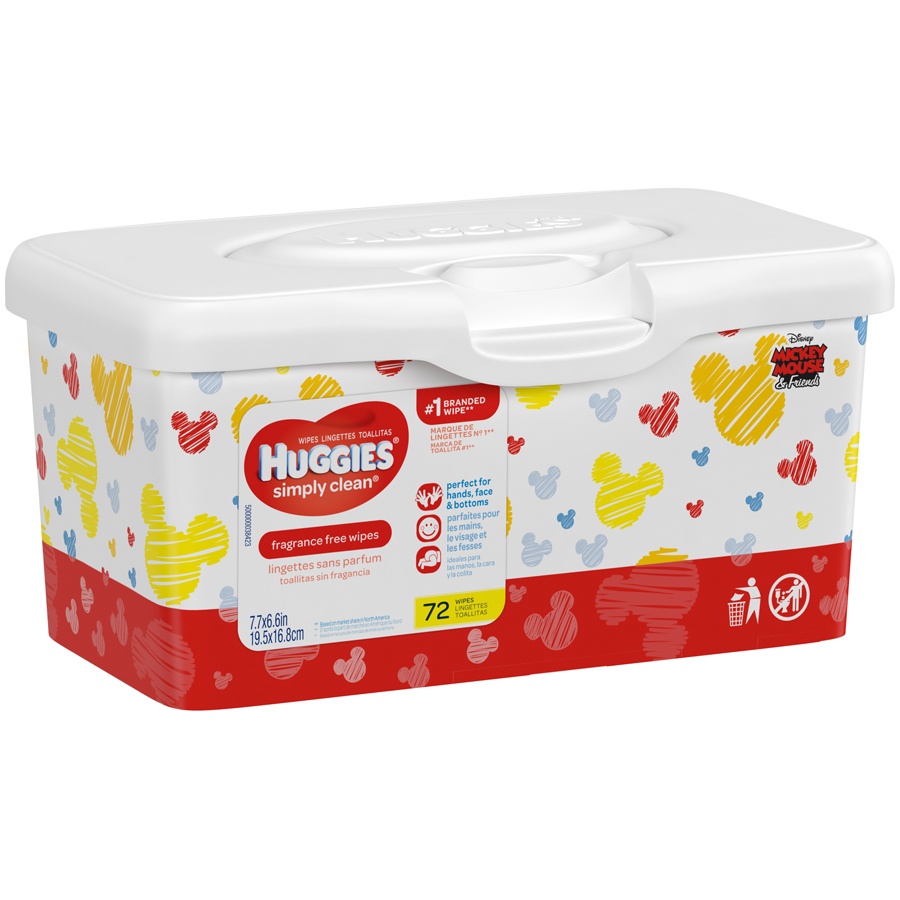 slide 3 of 3, Huggies Simply Clean Unscented Baby Wipes, 72 ct