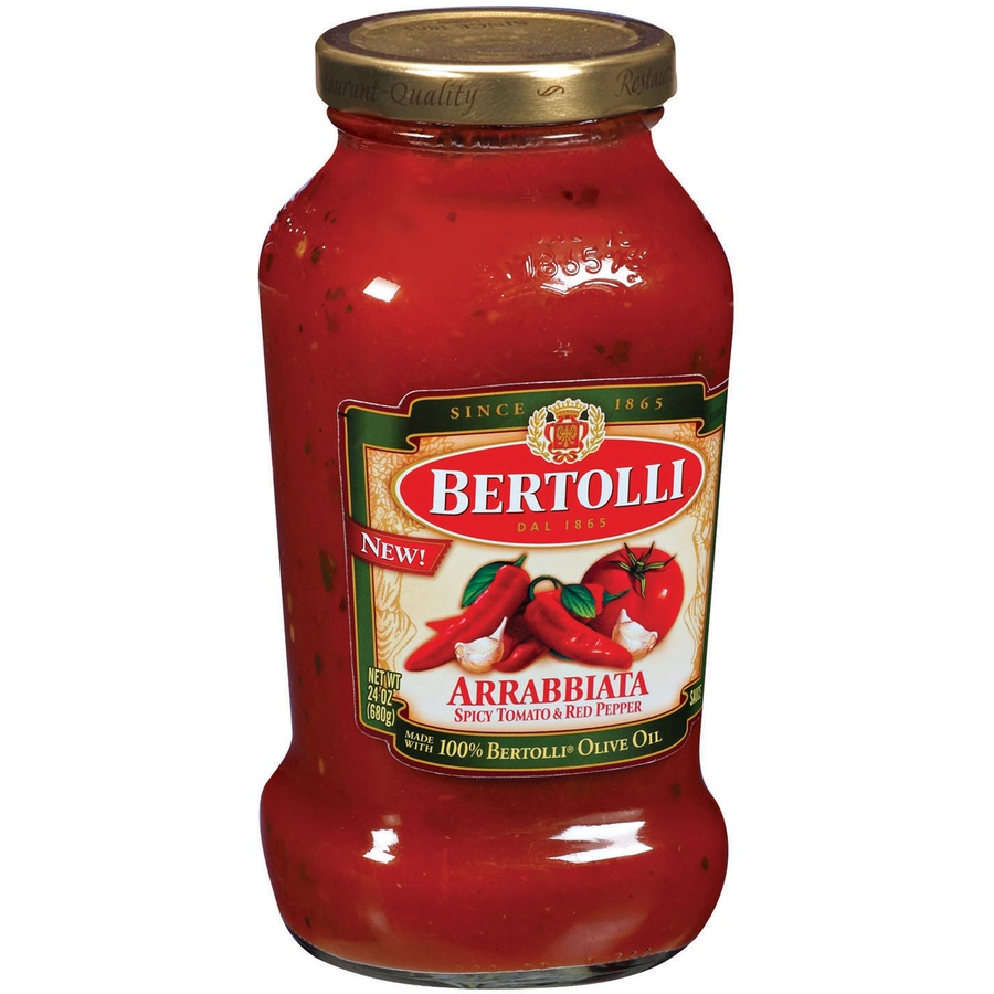 slide 2 of 8, Bertolli Sauce, Arrabbiata, Spicy Tomato & Red Pepper, 24 oz