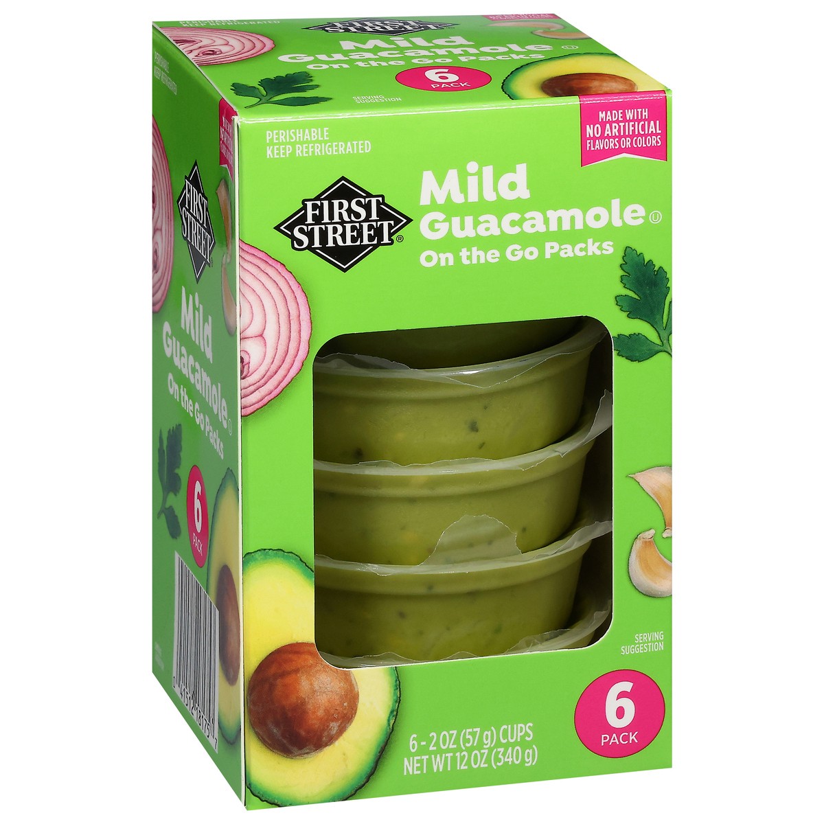 slide 2 of 4, First Street Mild Guacamole, 6 ct; 2 oz