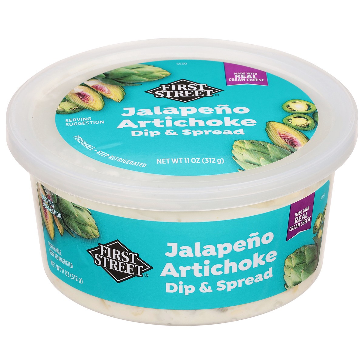 slide 4 of 4, First Street Jalapeno Artichoke Dip & Spread, 11 oz