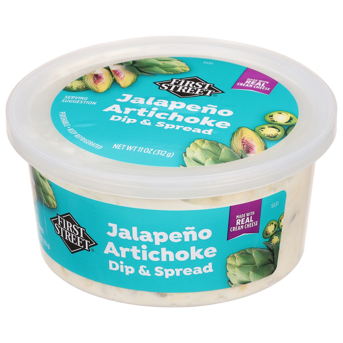 slide 2 of 4, First Street Jalapeno Artichoke Dip & Spread, 11 oz