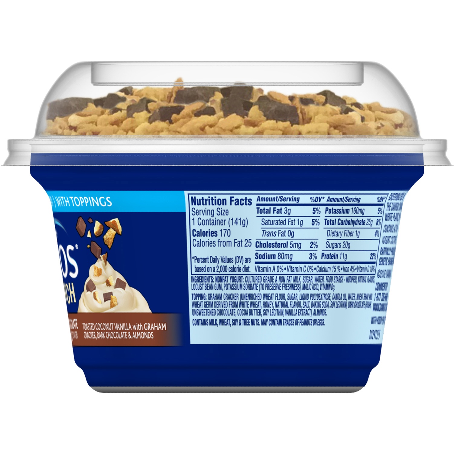 slide 4 of 5, Oikos Nonfat Yogurt Crunch Coconut Chocolate Crumble, 5 oz