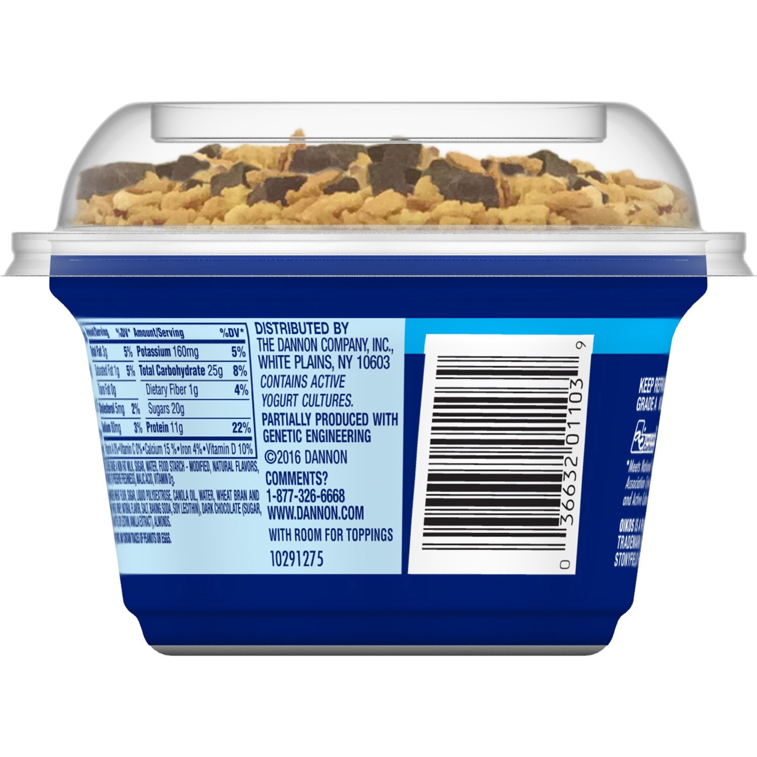 slide 5 of 5, Oikos Nonfat Yogurt Crunch Coconut Chocolate Crumble, 5 oz