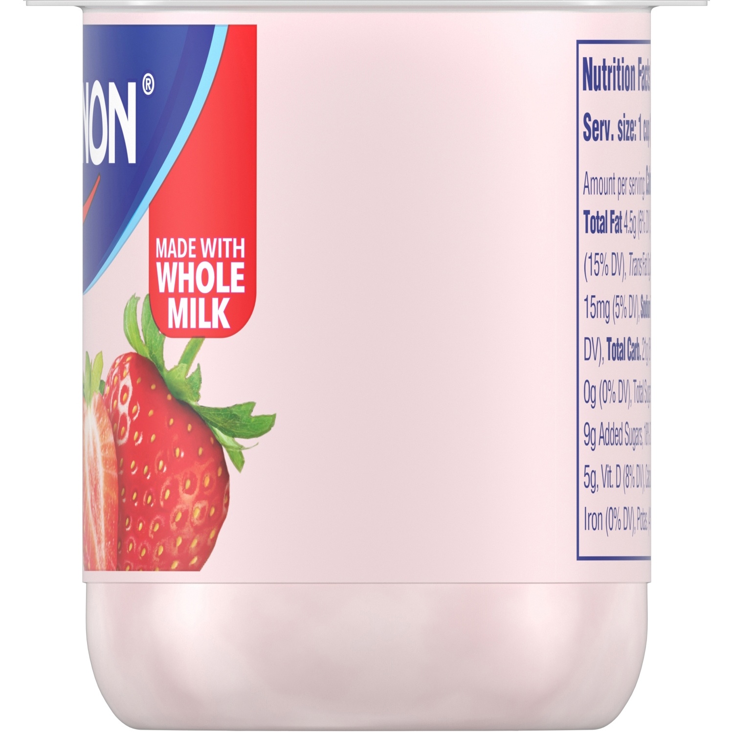 slide 3 of 5, Dannon Whole Milk Strawberry Yogurt, 5.3 oz