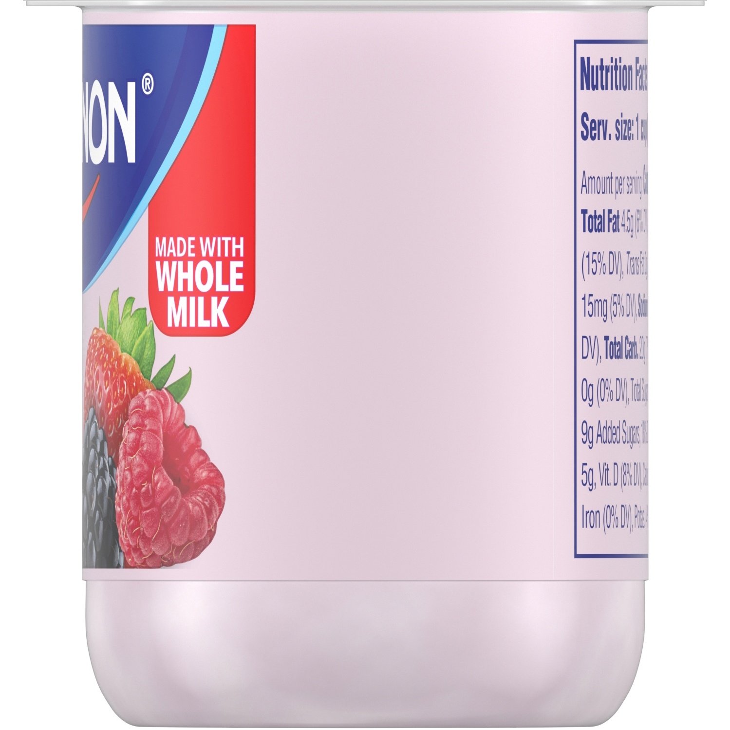 slide 3 of 5, Dannon Whole Milk Mixed Berry Yogurt, 5.3 oz