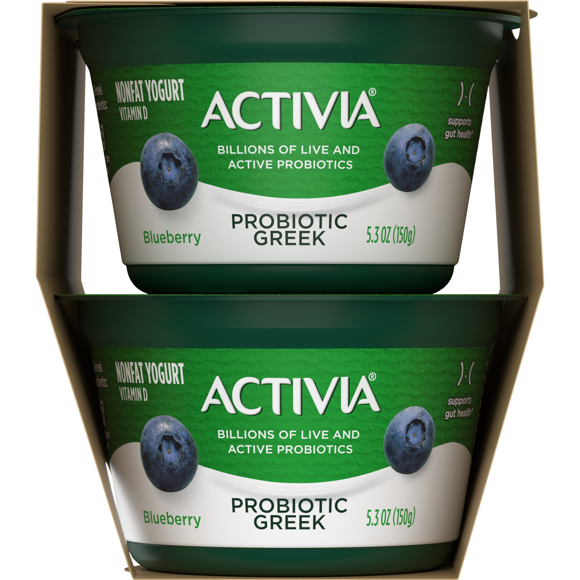 slide 4 of 7, Activia Probiotic Nonfat Greek Yogurt, Blueberry, 5.3 oz., 4 Pack, 5.3 oz