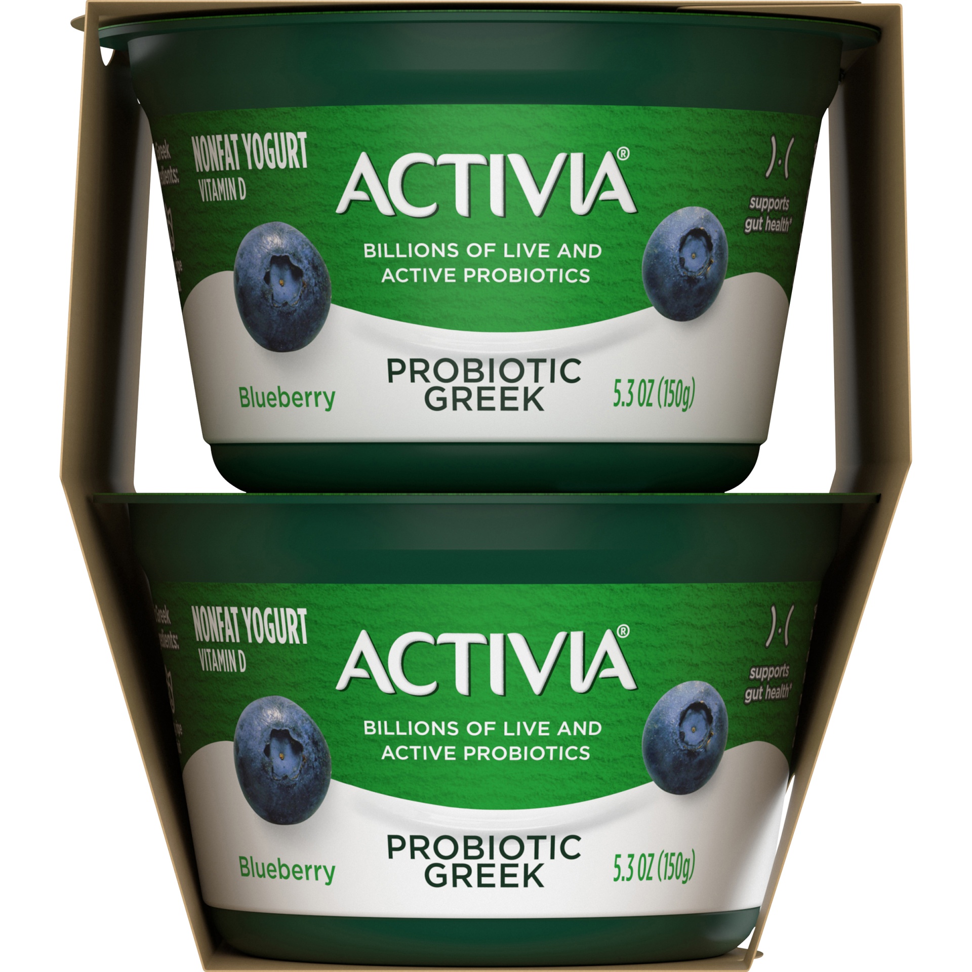 slide 5 of 7, Activia Probiotic Nonfat Greek Yogurt, Blueberry, 5.3 oz., 4 Pack, 5.3 oz