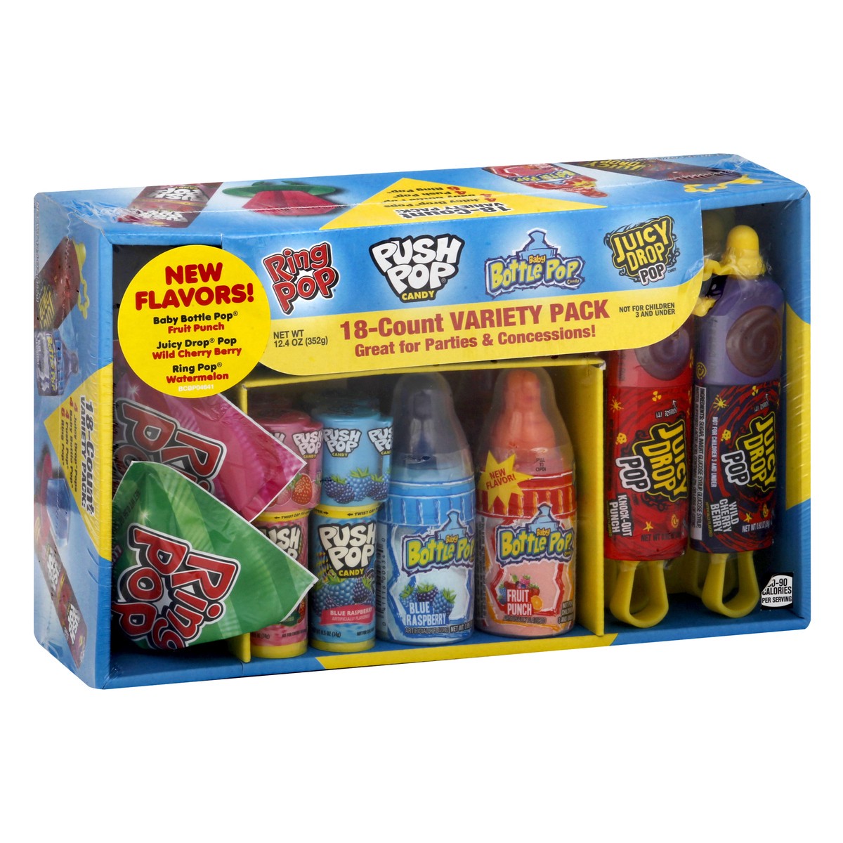 slide 10 of 10, Bazooka Ring Pop Lollipop And Hard Candy Variety Pack, 18 ct