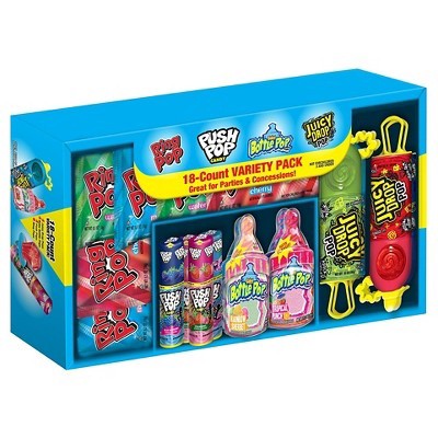 slide 1 of 10, Bazooka Ring Pop Lollipop And Hard Candy Variety Pack, 18 ct