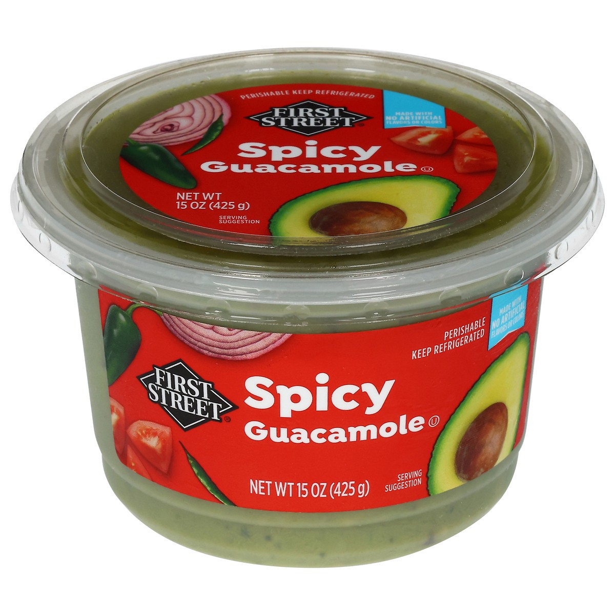 slide 3 of 4, First Street Spicy Guacamole, 15 oz