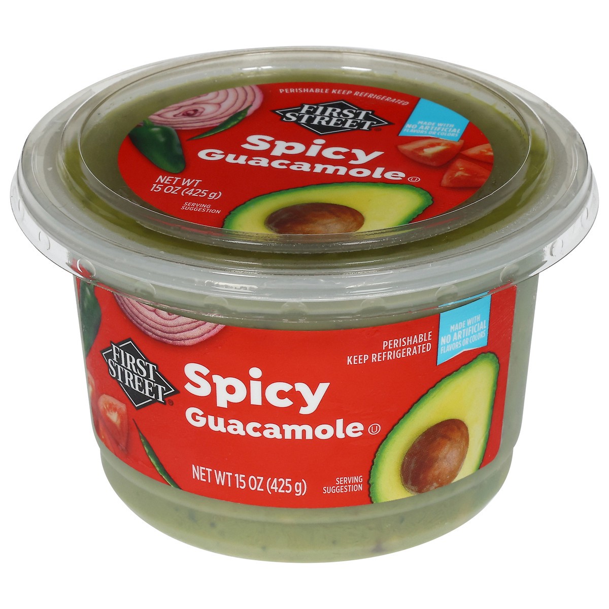 slide 2 of 4, First Street Spicy Guacamole, 15 oz