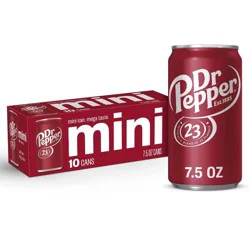 Dr Pepper Mini Soda 10-7.5 fl oz Cans