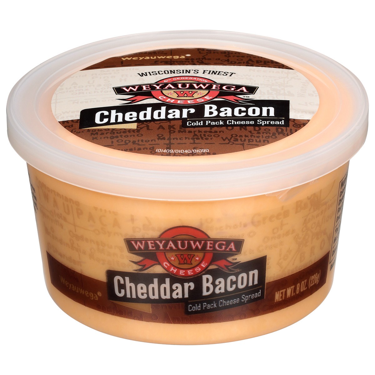 slide 4 of 4, Weyauwega Cold Pack Cheddar Bacon Cheese Spread 8 oz, 8 oz