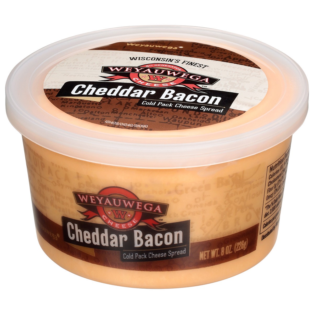 slide 2 of 4, Weyauwega Cold Pack Cheddar Bacon Cheese Spread 8 oz, 8 oz