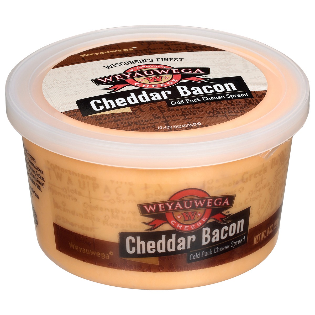 slide 3 of 4, Weyauwega Cold Pack Cheddar Bacon Cheese Spread 8 oz, 8 oz