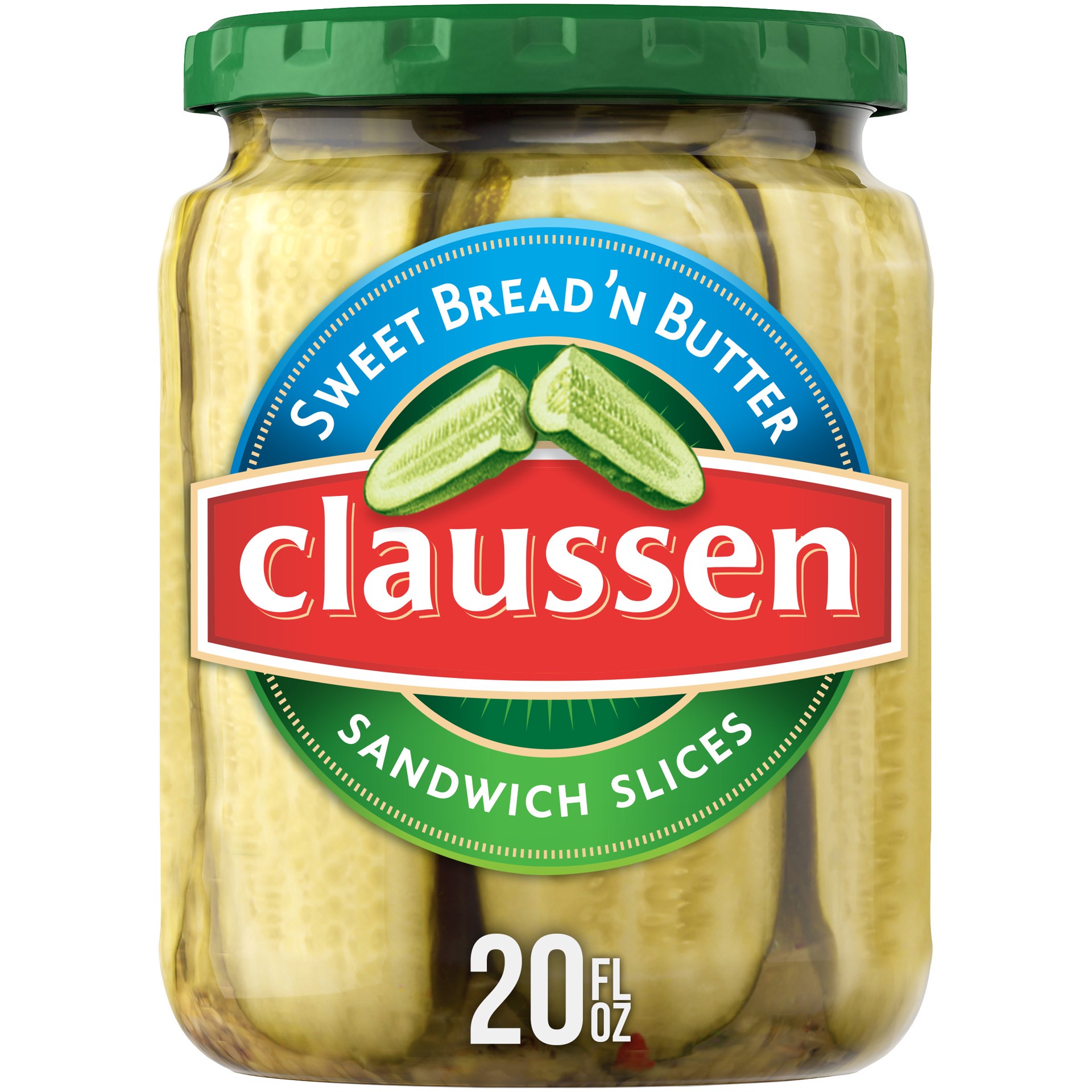 slide 1 of 5, Claussen Sweet Bread N' Butter Pickle Sandwich Slices, 20 fl. oz. Jar, 20 fl oz