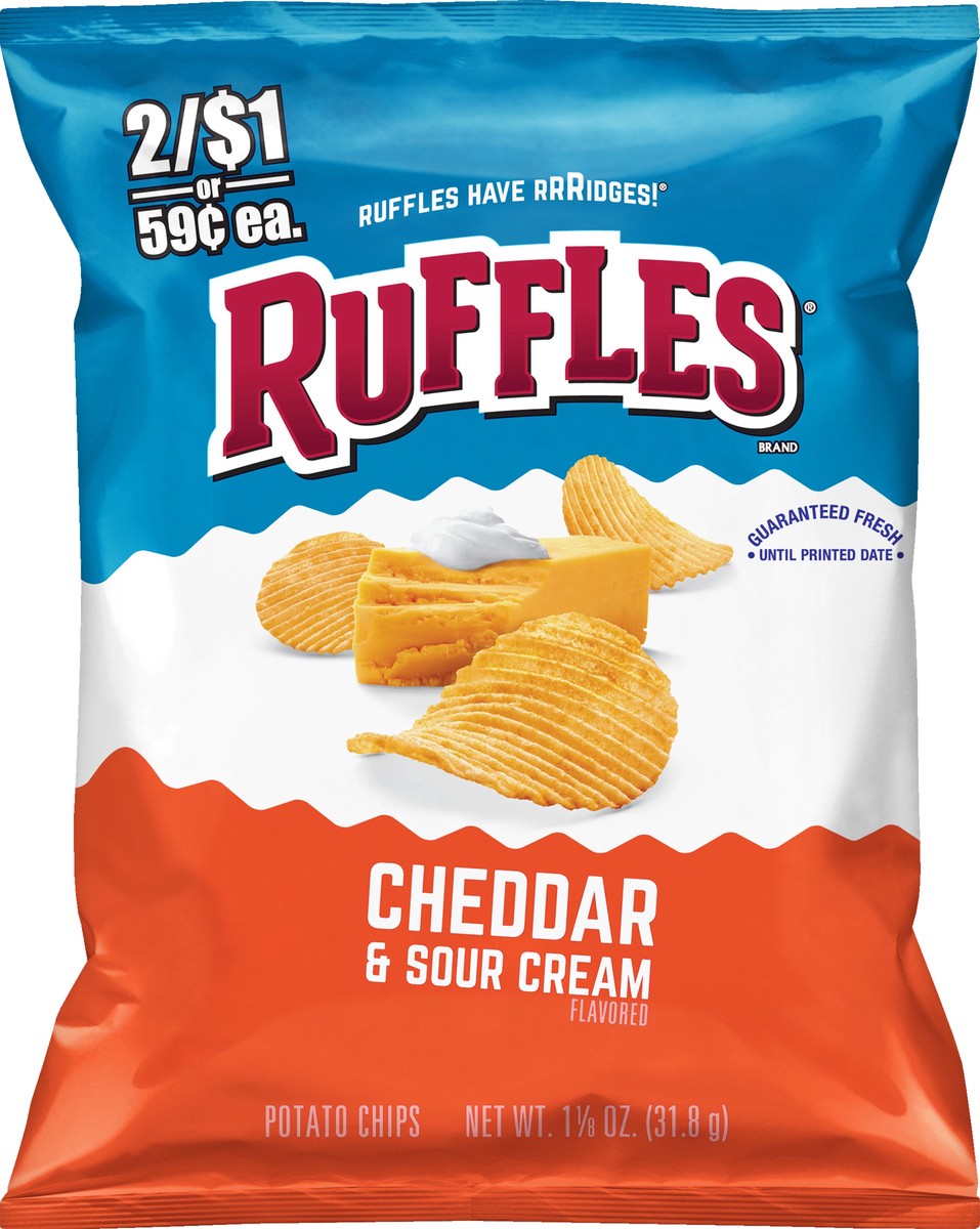 slide 5 of 5, Ruffles Sour Cream Cheddr Potato Chips, 13.25 oz