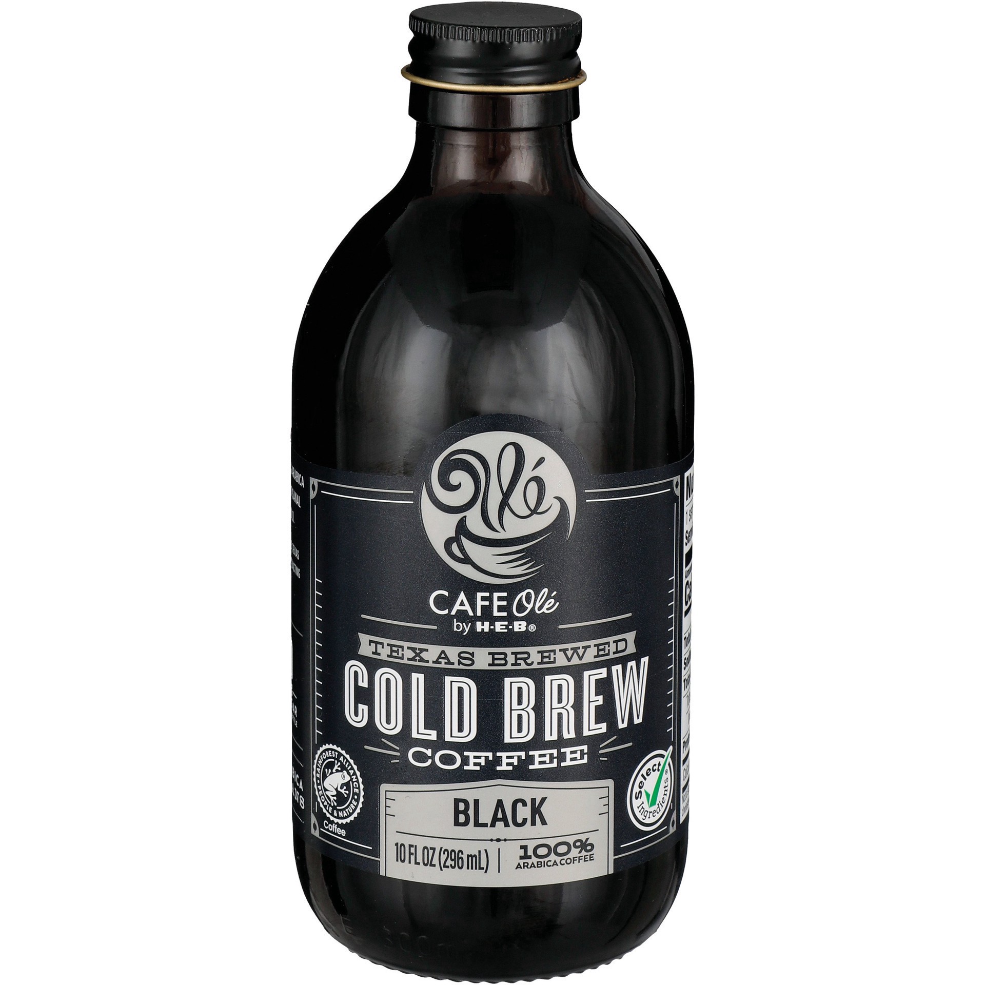 slide 1 of 1, CAFE Olé by H-E-B Cold Brew Coffee - Black, 10 oz
