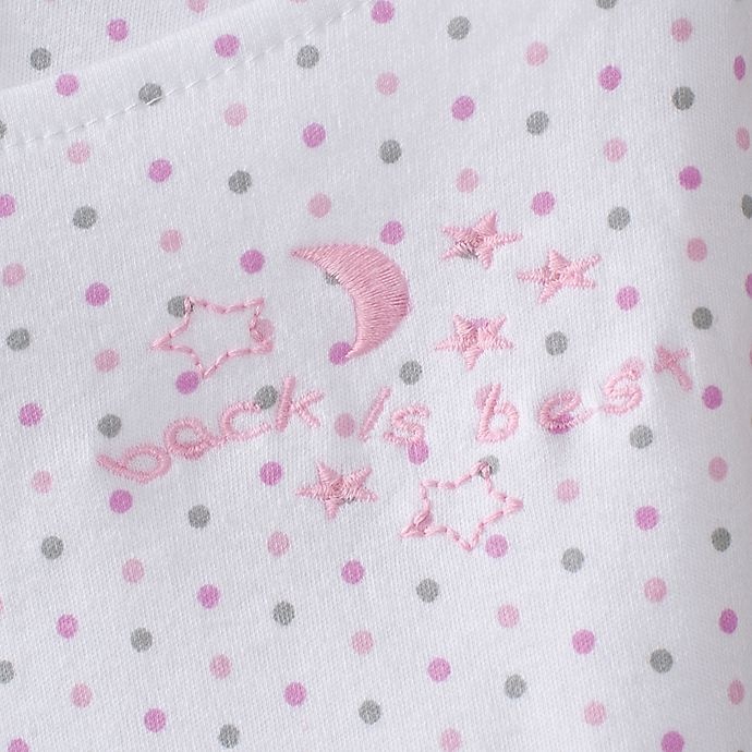 slide 4 of 5, HALO SleepSack Newborn Dot Multi-Way Adjustable Cotton Swaddle - Pink/Grey, 1 ct