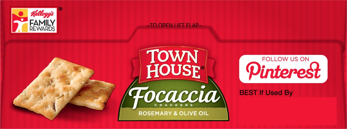 slide 5 of 10, Town House Focaccia Rosemary & Olive Oil Crackers 9 oz, 9 oz