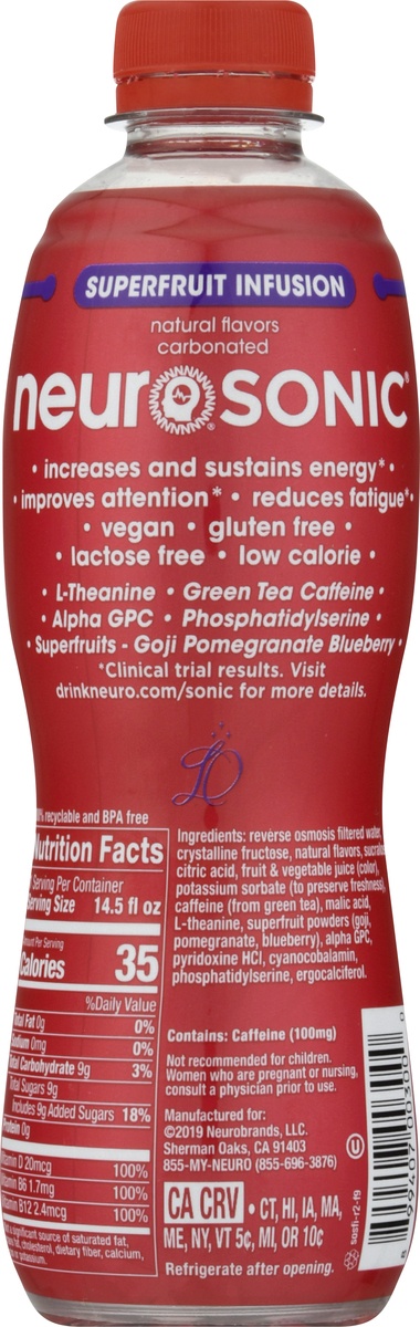 slide 2 of 7, Neuro Sonic Super Fruit Infusion Drink - 14.5 fl oz, 14.5 fl oz