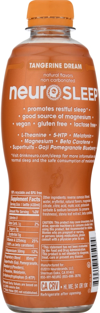 slide 6 of 7, Neuro Sweet Dreams Tangerine Dream Sleep 14.5 fl oz, 14.5 oz