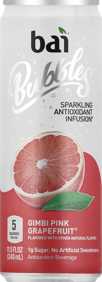 slide 6 of 9, Bai Bubbles Gimbi Pink Grapefruit Sparkling Antioxidant Infused Beverage, 11.5 fl oz