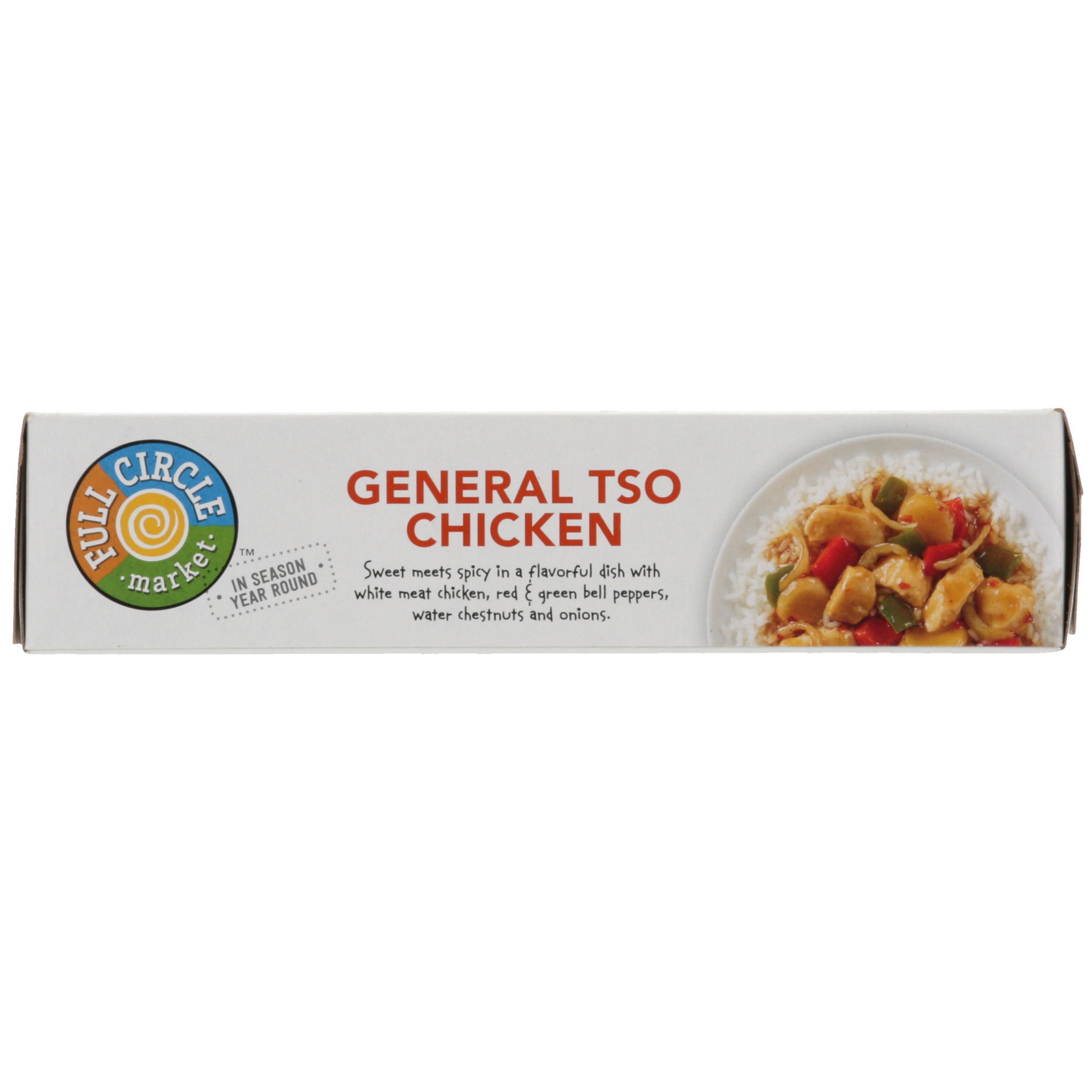 slide 4 of 6, Full Circle Market General Tso Chicken White Meat Chicken, Red & Green Bell Peppers, Water Chestnuts And Onions, 9 oz