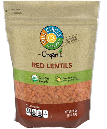 slide 1 of 1, Full Circle Market Red Lentils, 16 oz
