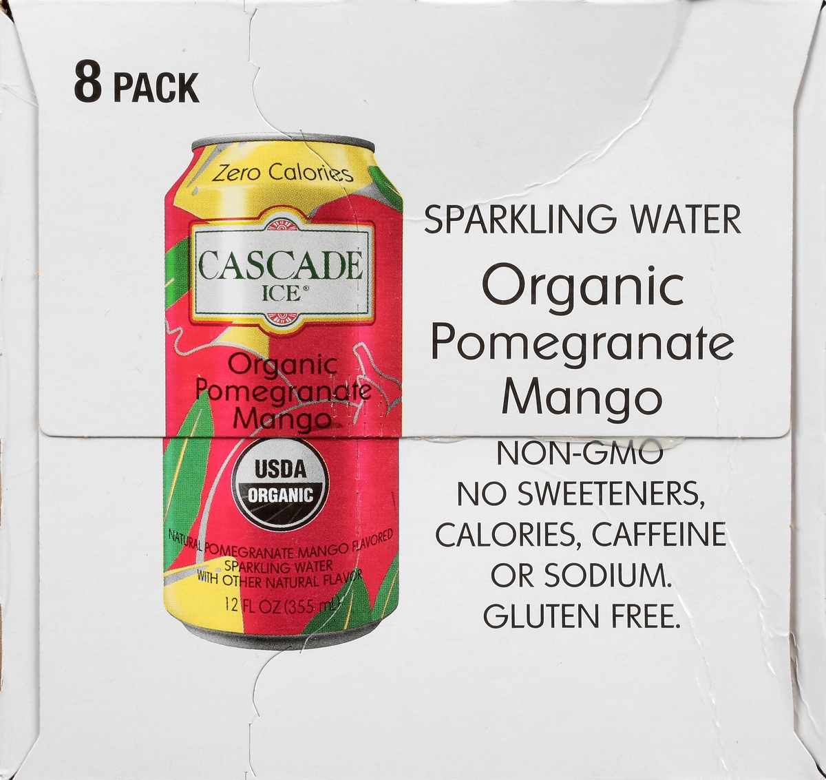 slide 7 of 9, Cascade Ice 8 Pack Organic Pomegranate Mango Sparkling Water 8 ea, 