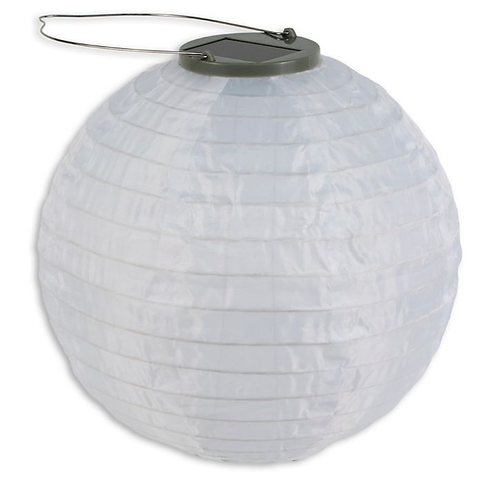 slide 1 of 1, Allsop GLOW Solar Powered Nylon Lantern - White, 1 ct