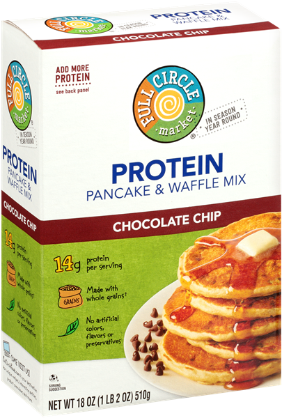 slide 1 of 1, Full Circle Market Chocolate Chip Protein Pancake & Waffle Mix, 18 oz