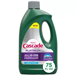 Cascade Platinum All-In-One Dishwasher Detergent Liquid Gel - Fresh Scent