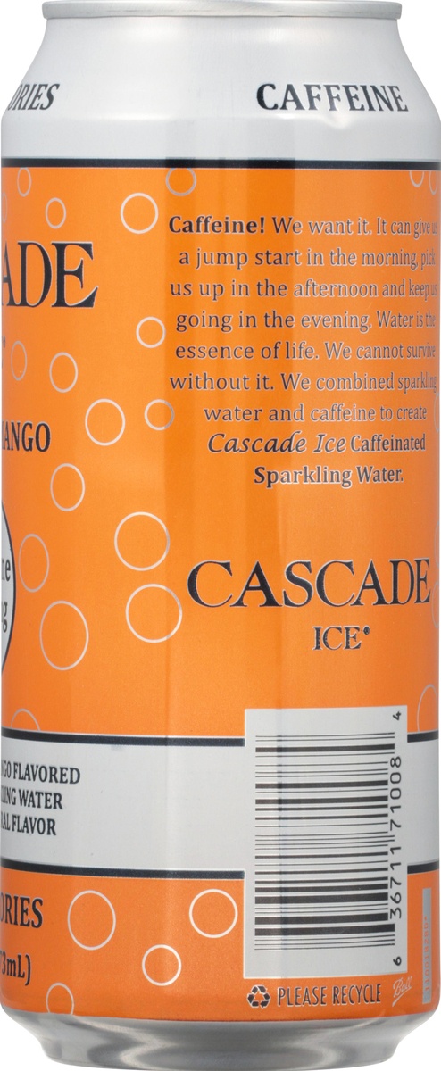 slide 8 of 9, Cascade Ice Orange Mango Caffeinated Sparkling Water 16 fl oz, 16 fl oz