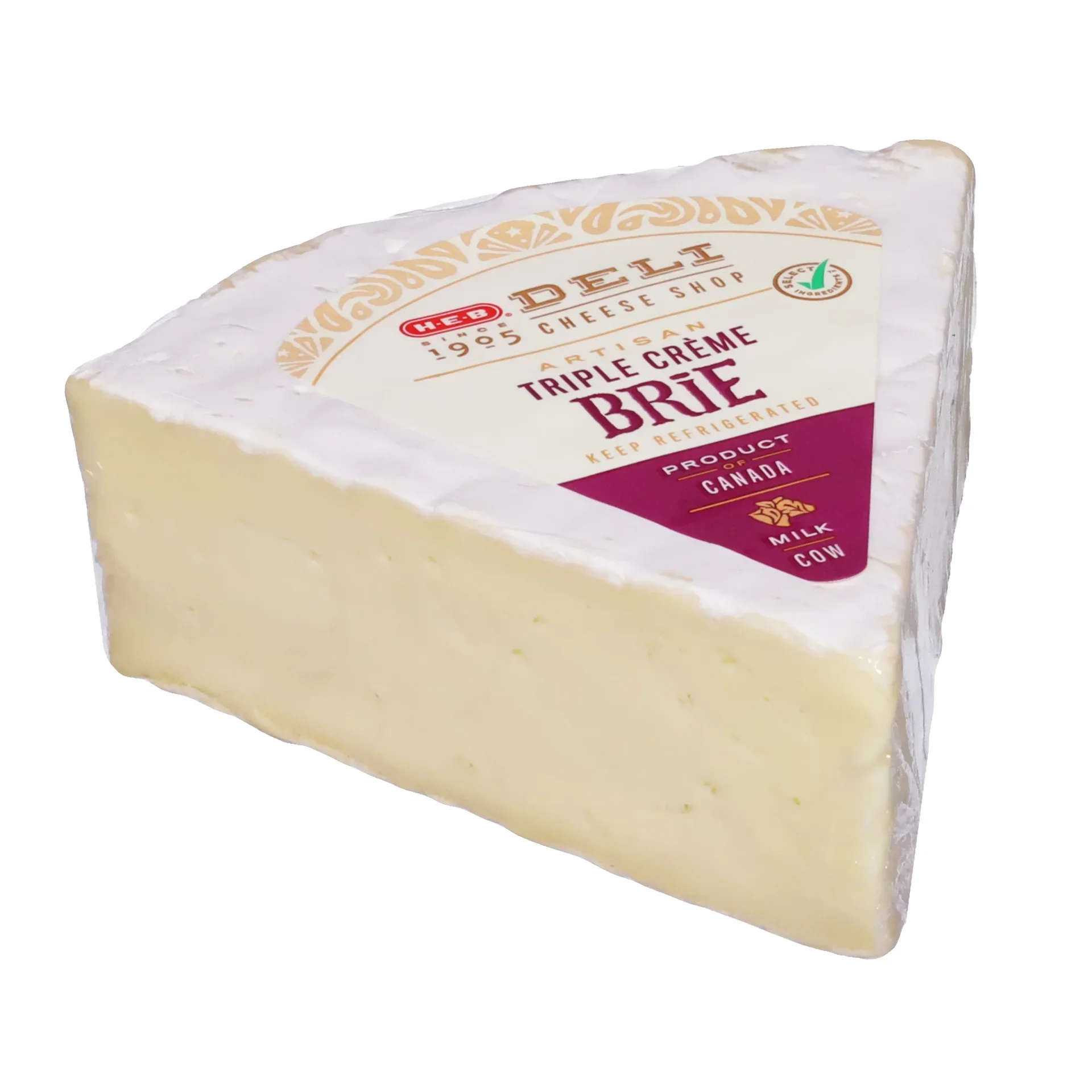 slide 1 of 1, H-E-B Deli Artisan Triple Creme Brie Cheese - Fresh Cut, per lb