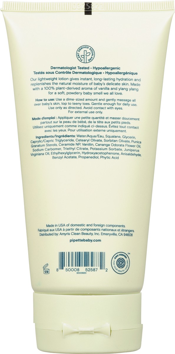 slide 5 of 9, Pipette Baby Vanilla + Ylang Ylang Baby Lotion, 5.7 fl. oz