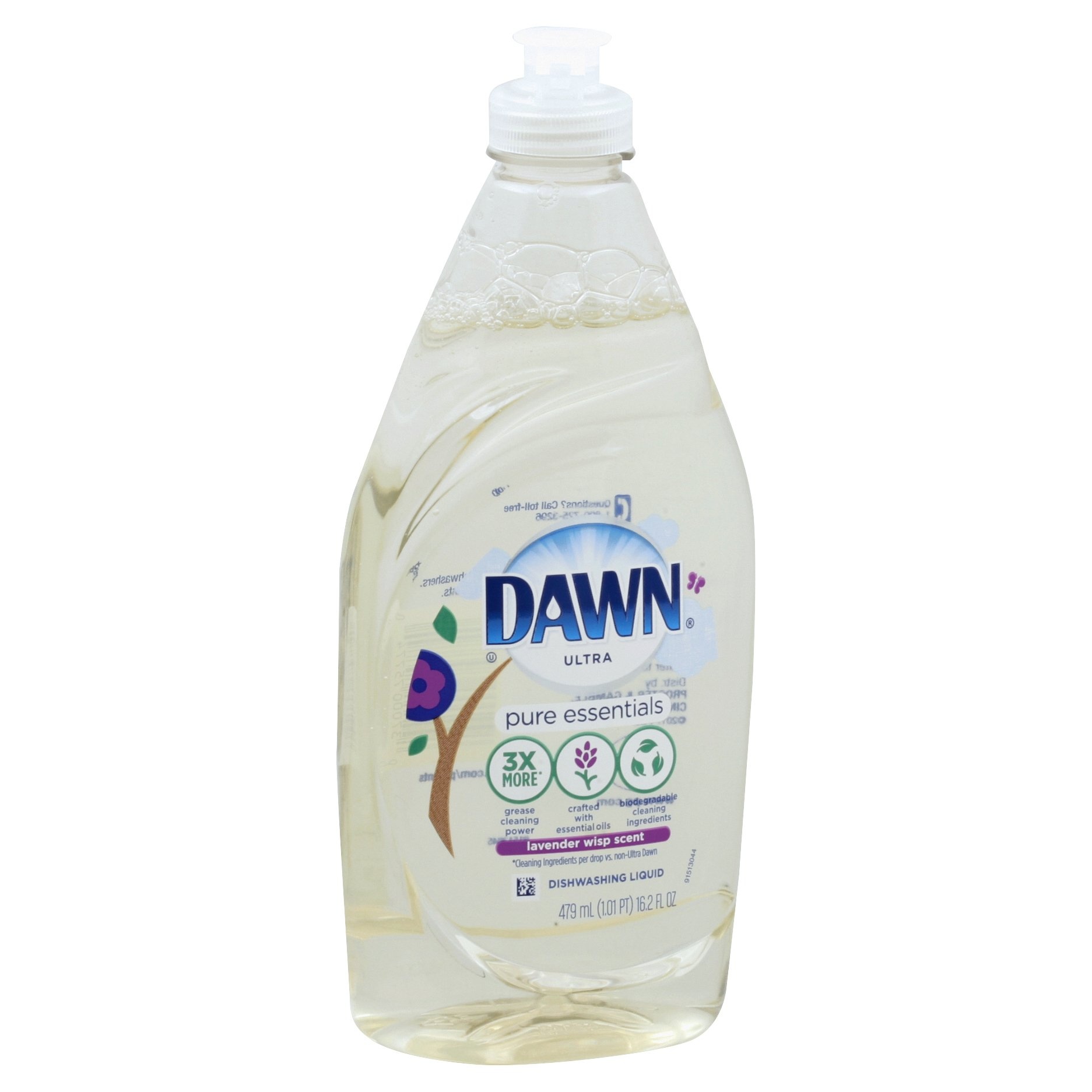slide 1 of 1, Dawn Pure Essentials Lavender Silk Dish Soap, 16.2 oz