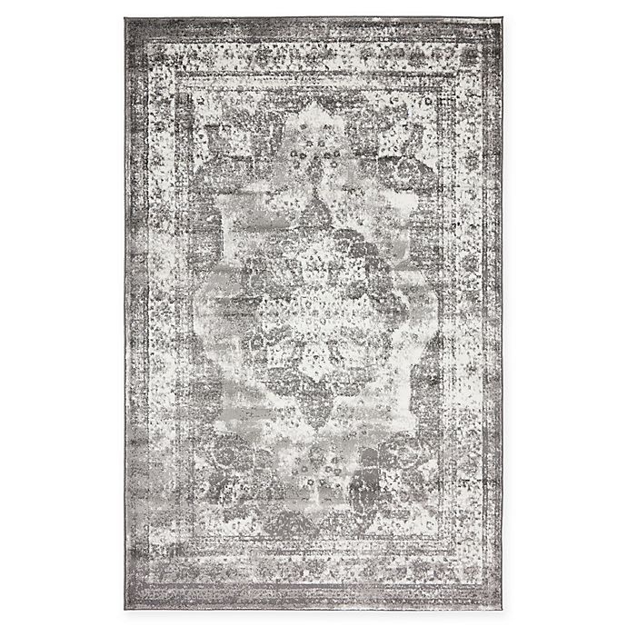 slide 1 of 6, Unique Loom Salle Garnier Sofia Powerloomed Area Rug - Grey, 5 ft x 8 ft