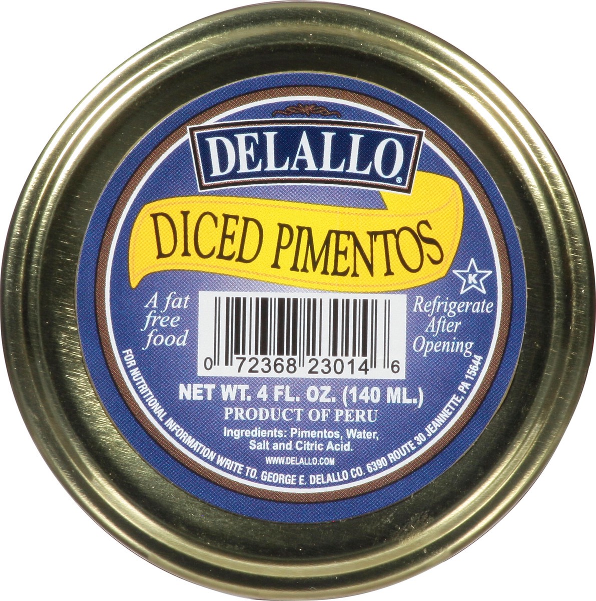 slide 8 of 10, DeLallo Diced Pimentos, 4 oz