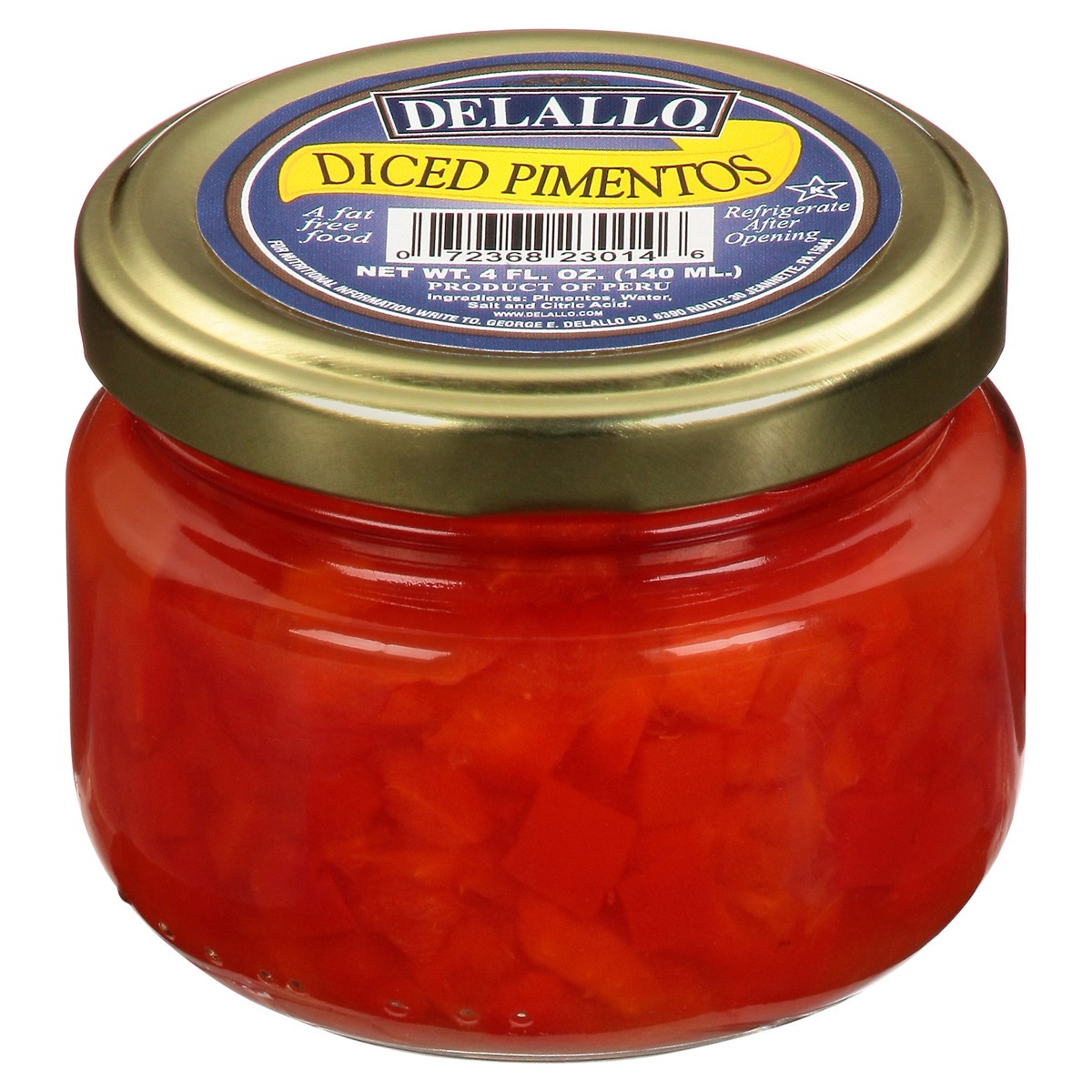 slide 10 of 10, DeLallo Diced Pimentos, 4 oz